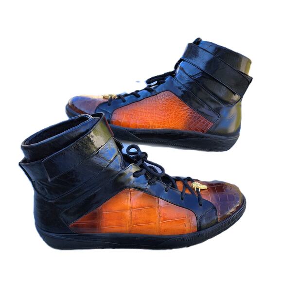 Belvedere George Genuine Exotic Crocodile Leather Sneakers 11 - Picture 12 of 12